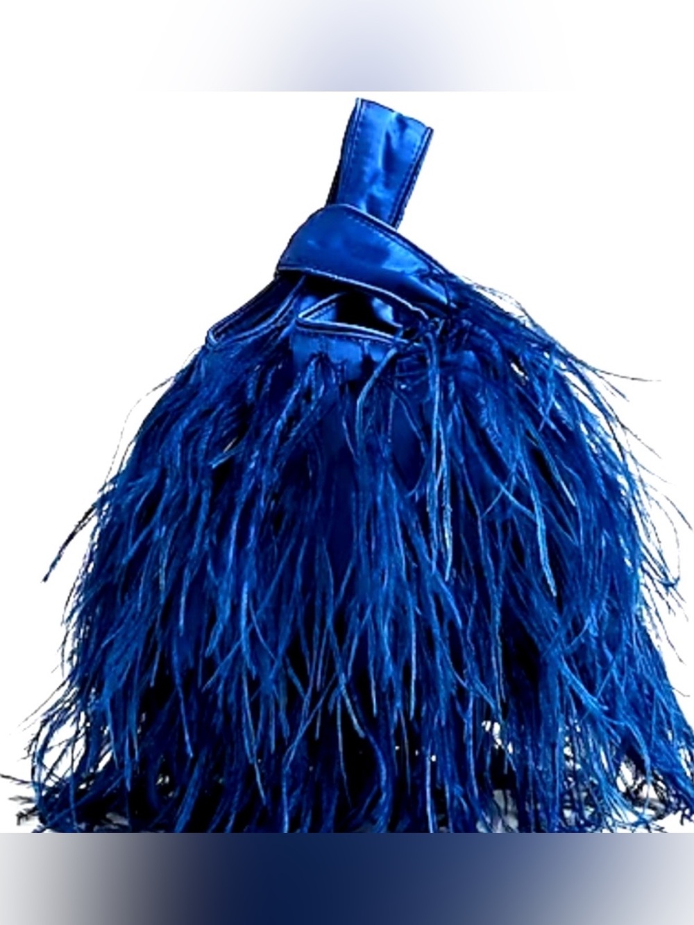 Jcrew Collection INK/NAVY BLUE Santorini bag feathers NWT